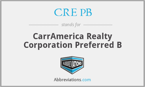 What does CRE PB stand for?